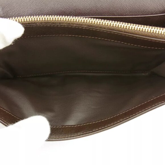 CELINE wallet macadam beige PVC ?~ leather Authentic USED - Picture 7 of 9